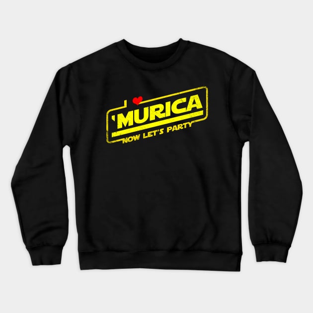 Proud American 4th of July Independence Day Murica Party Crewneck Sweatshirt by BoggsNicolas